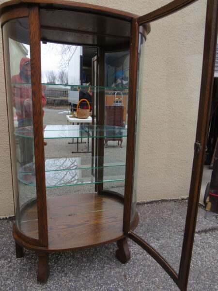 Oak Bow Glass China Curio Cabinet Ryan S Relics